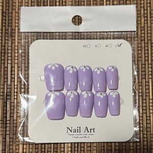 Purple press on nails